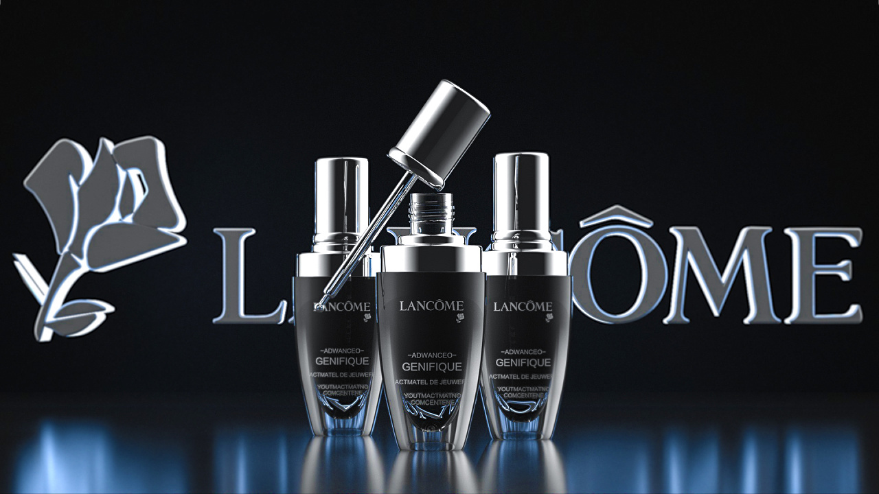 蘭蔻小黑瓶建模渲染